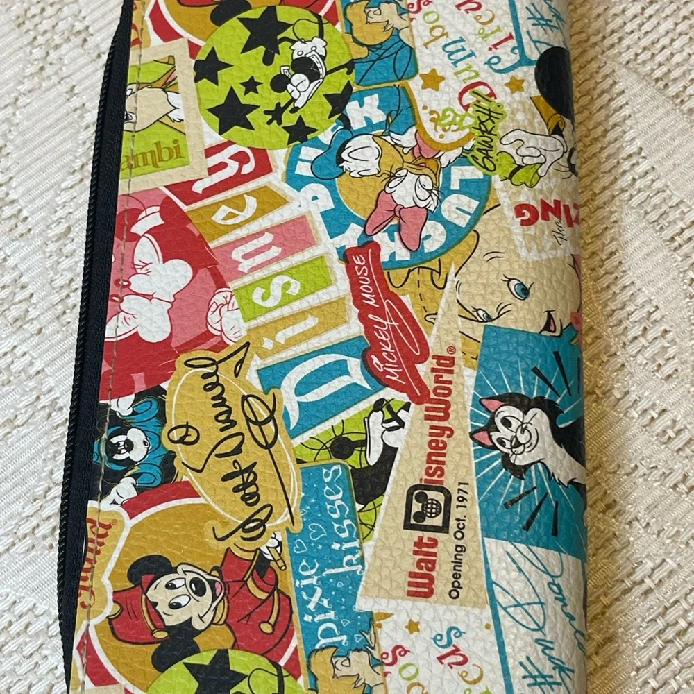 Disney Parks retro characters printed wallet clutch